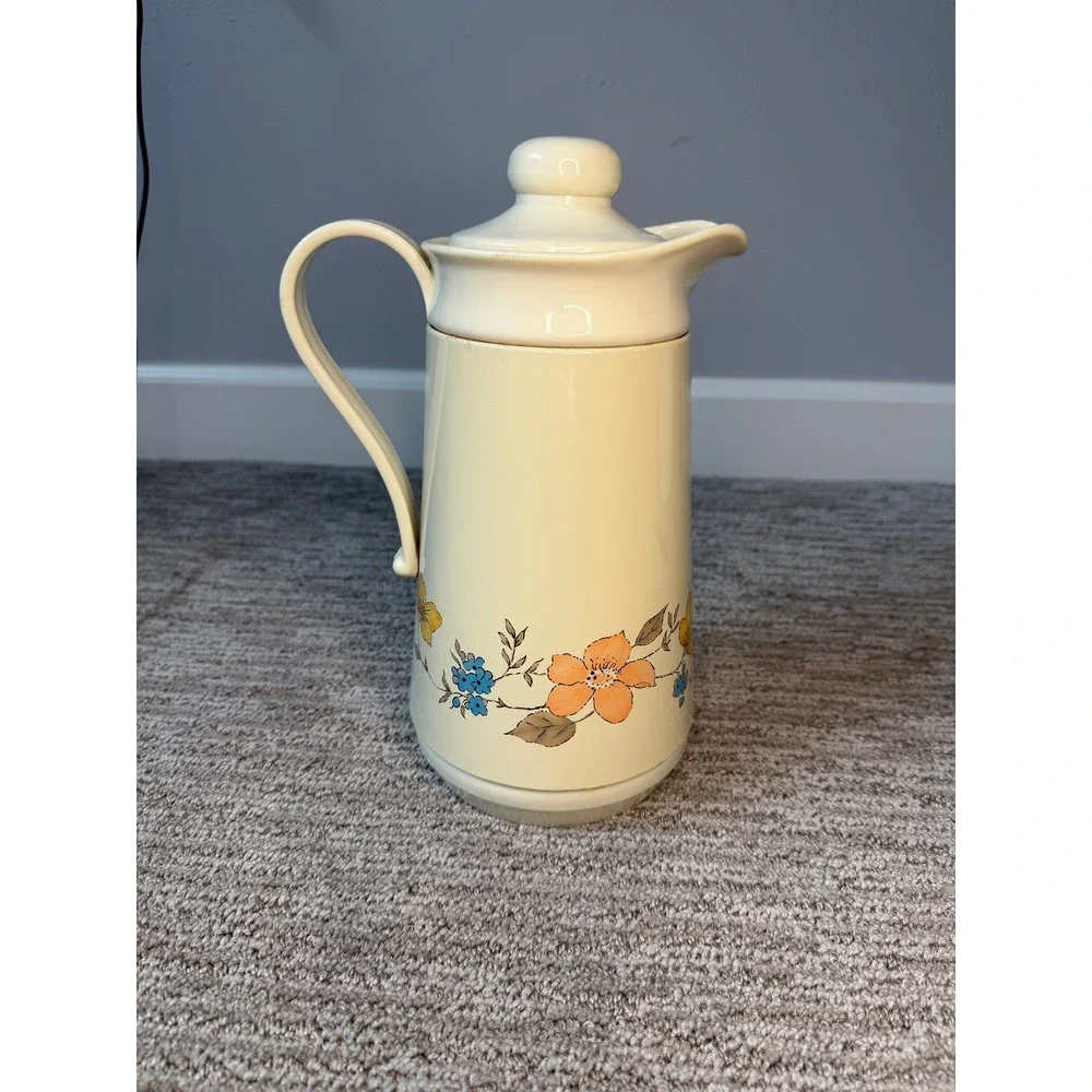 Vintage Himark Gourmet Kitchen Phoenix Thermal Carafe Floral Insulated Pitcher